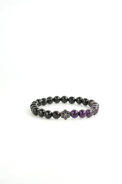 Birthstone Amethyst Bracelet - FEB - Quarter Eclipse - Mulsito -3