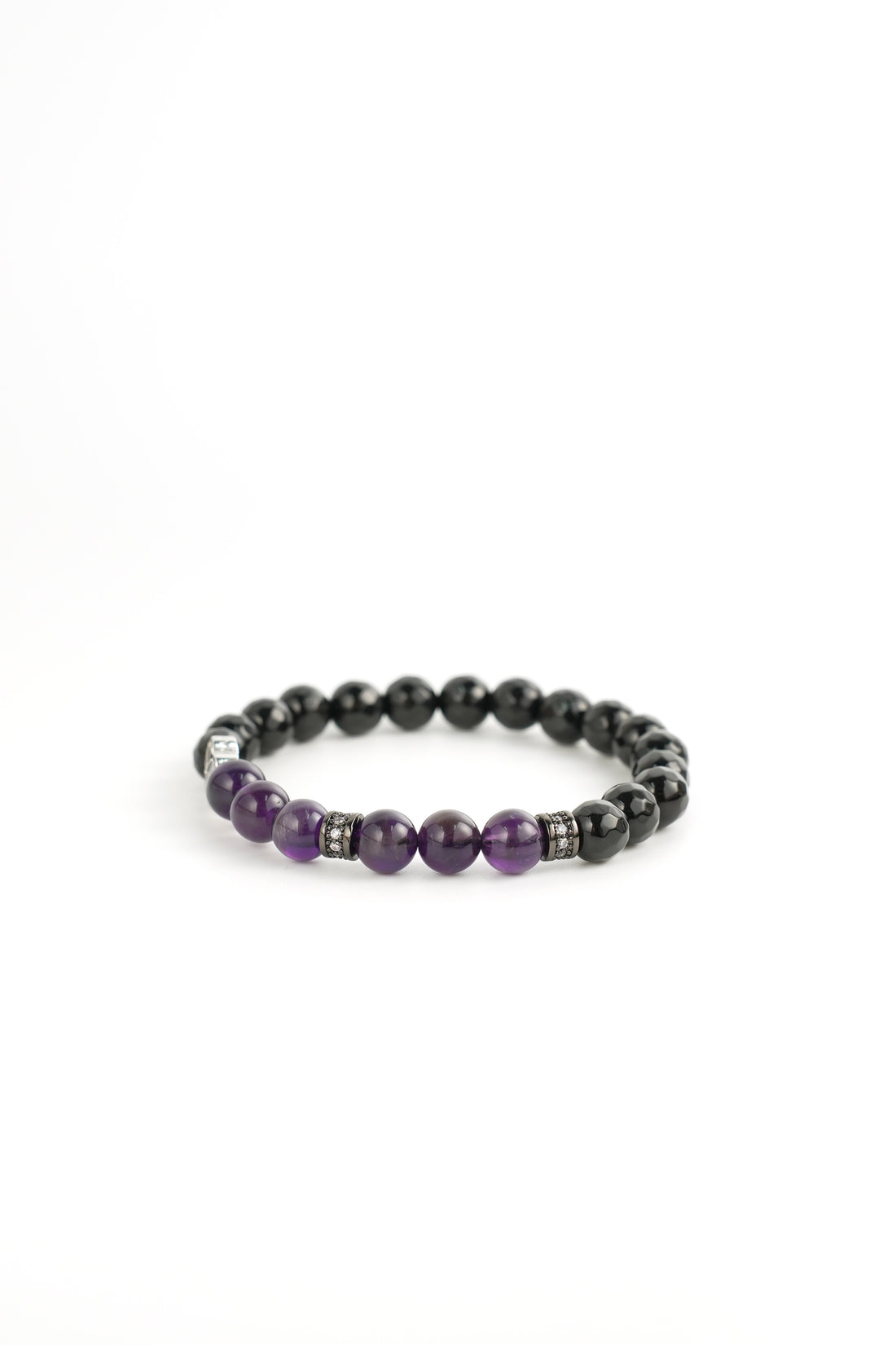 Birthstone Amethyst Bracelet - FEB - Quarter Eclipse - Mulsito -5