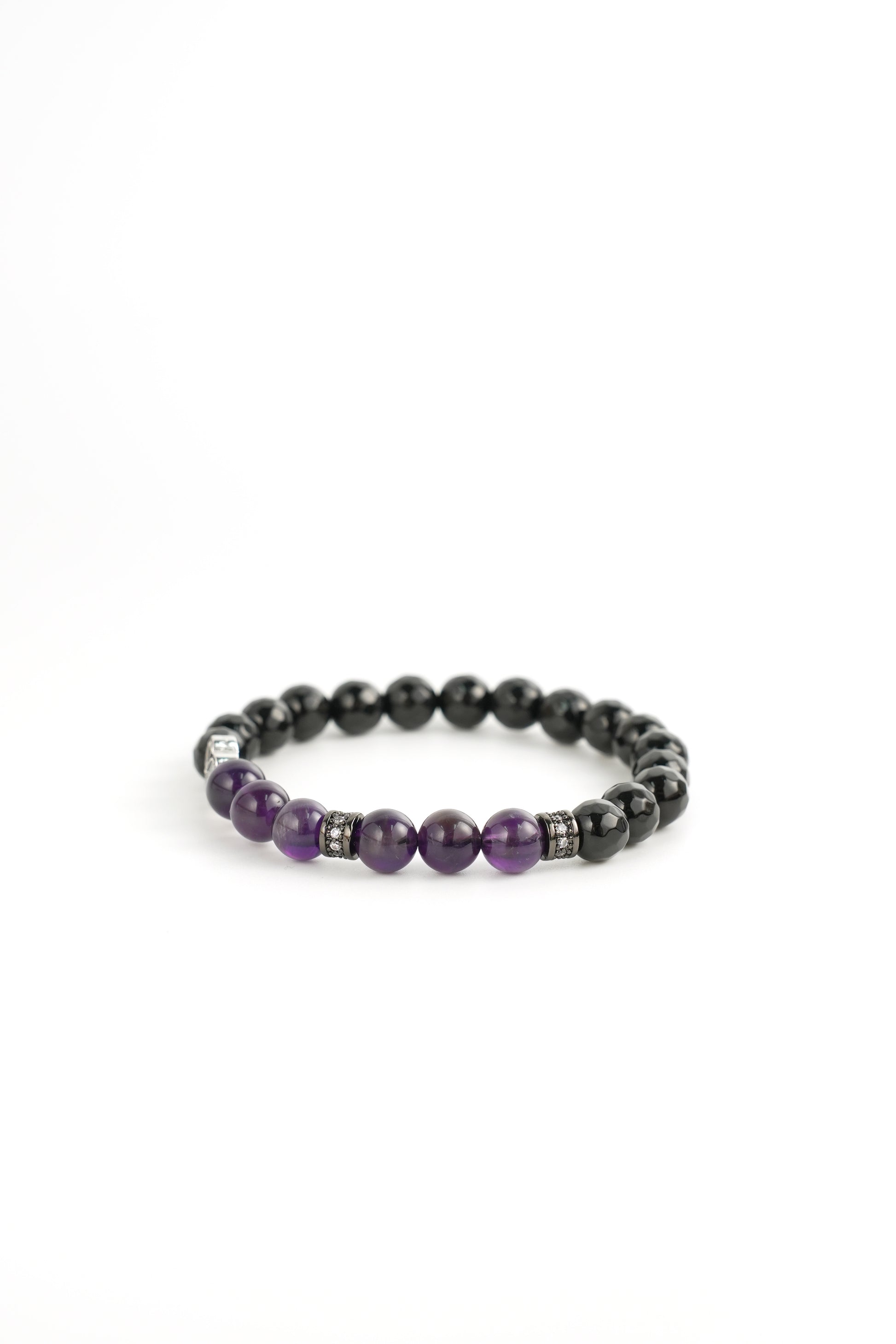 Birthstone Amethyst Bracelet - FEB - Quarter Eclipse - Mulsito -5