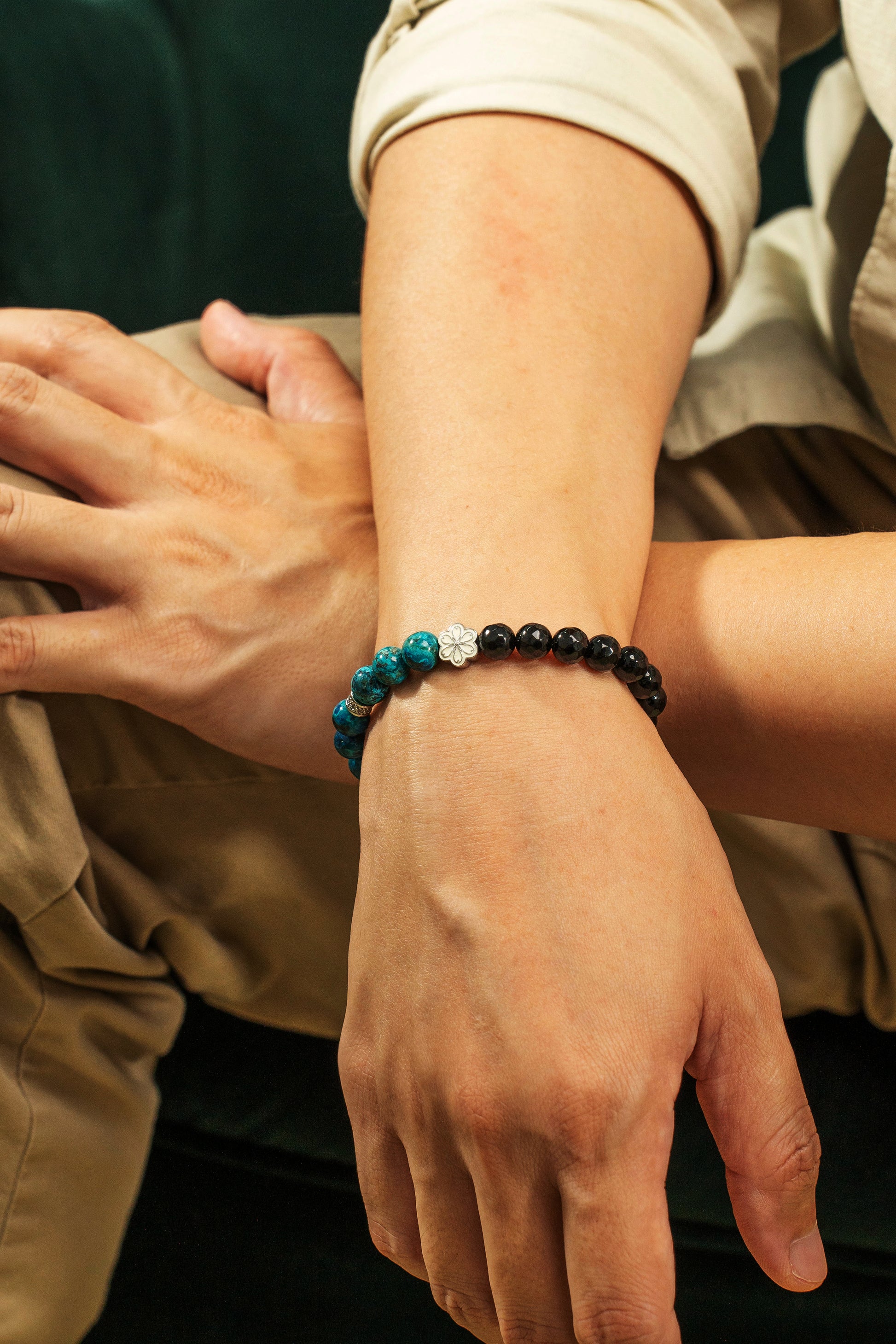 Birthstone Turquoise Bracelet - DEC - Quarter Eclipse - mulstio -2