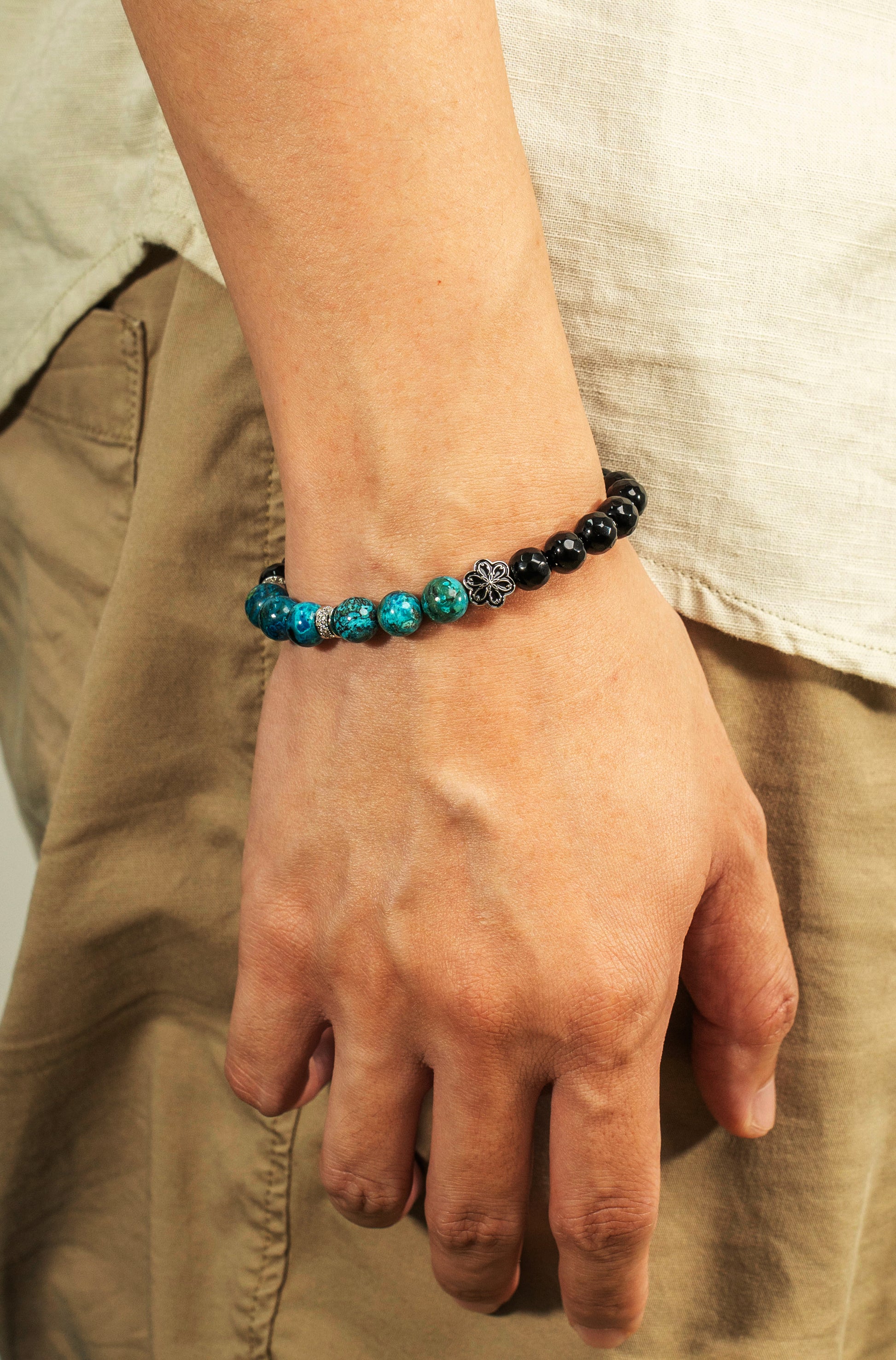 Birthstone Turquoise Bracelet - DEC - Quarter Eclipse - mulstio -6