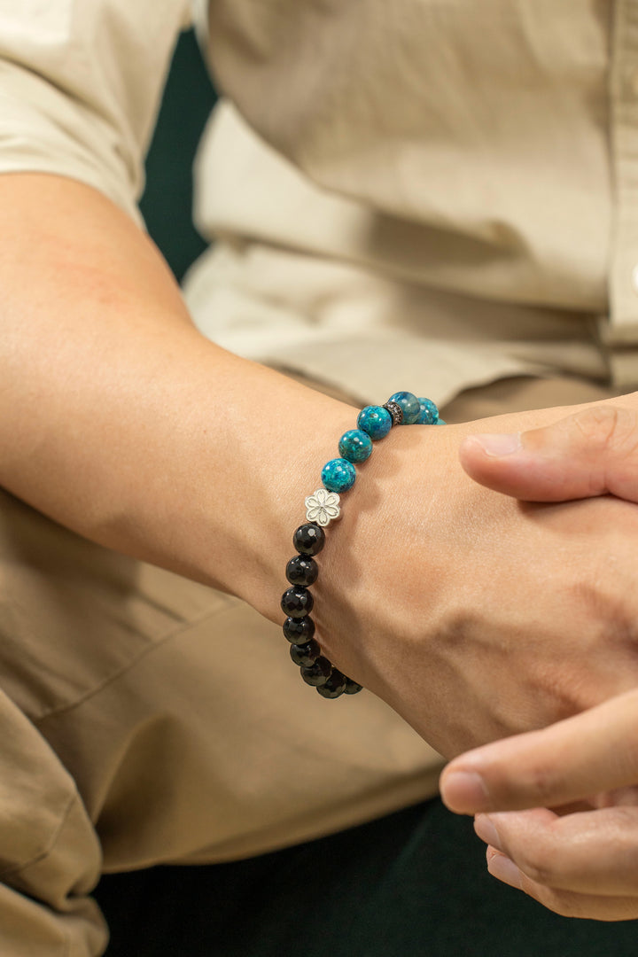 Birthstone Turquoise Bracelet - DEC - Quarter Eclipse - Mulstio -4