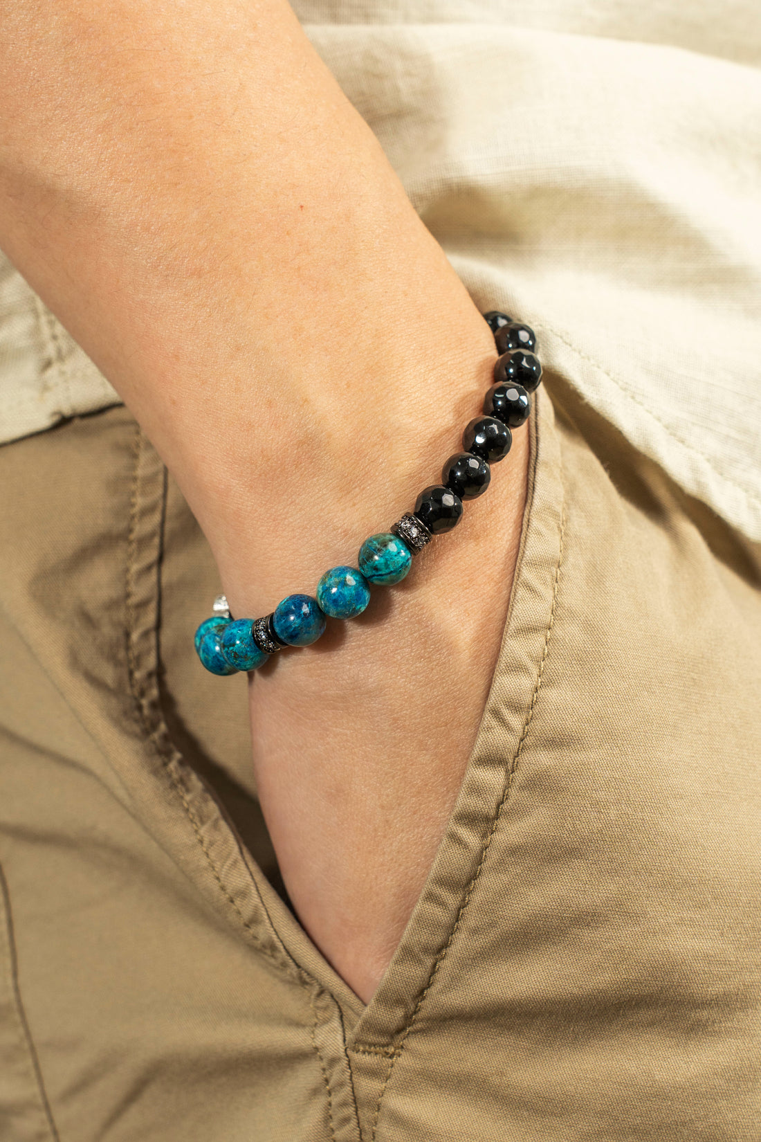 Birthstone Turquoise Bracelet - DEC - Quarter Eclipse - Mulstio -5
