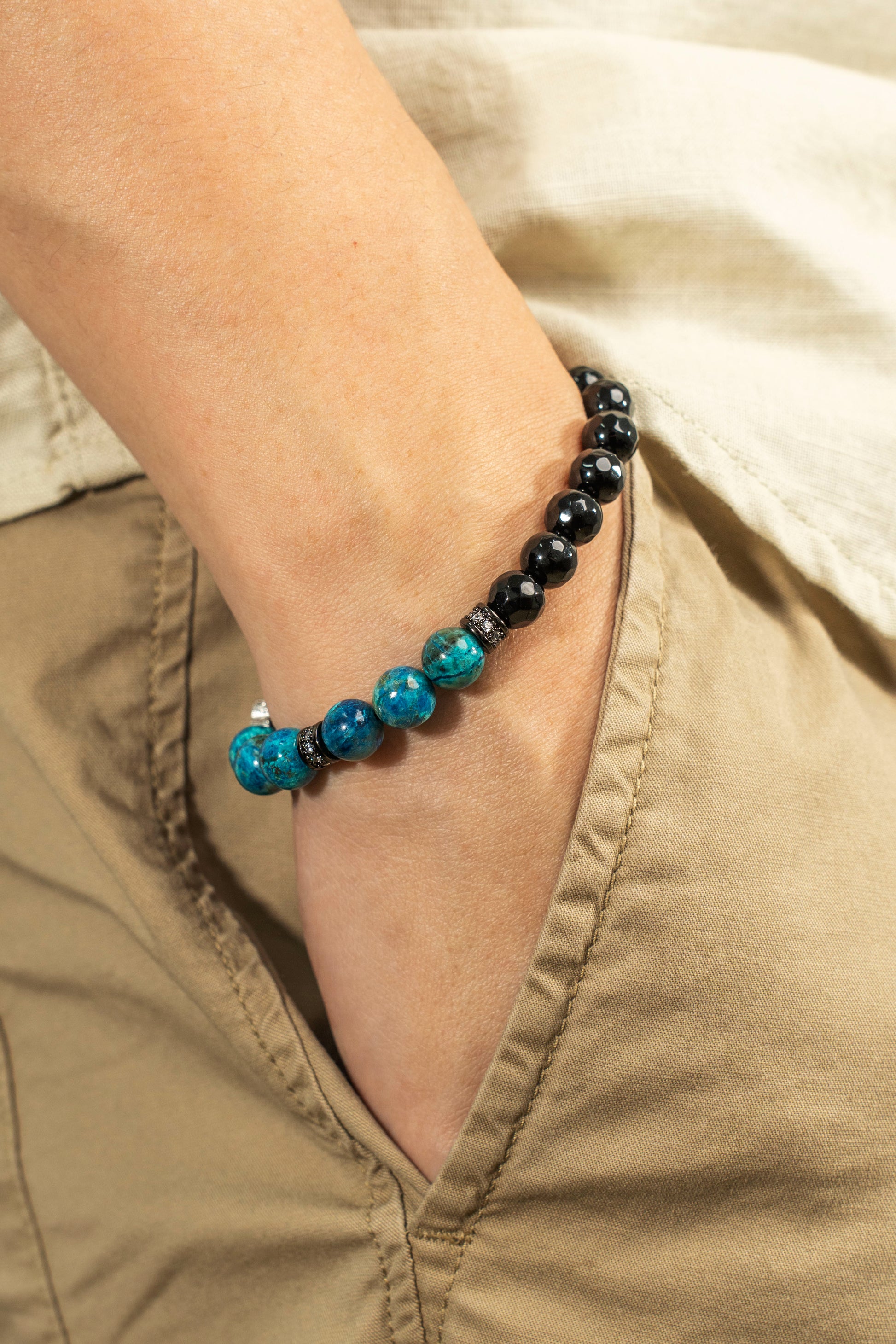Birthstone Turquoise Bracelet - DEC - Quarter Eclipse - Mulstio -5