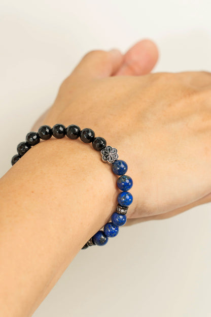 Birthstone Lazurite Bracelet - SEP - Quarter Eclipse - Mulstio -6