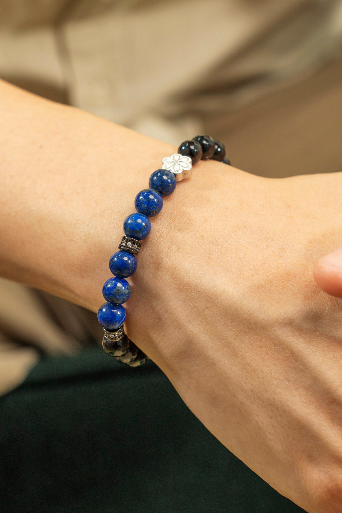 Birthstone Lazurite Bracelet - SEP - Quarter Eclipse - Mulstio -2
