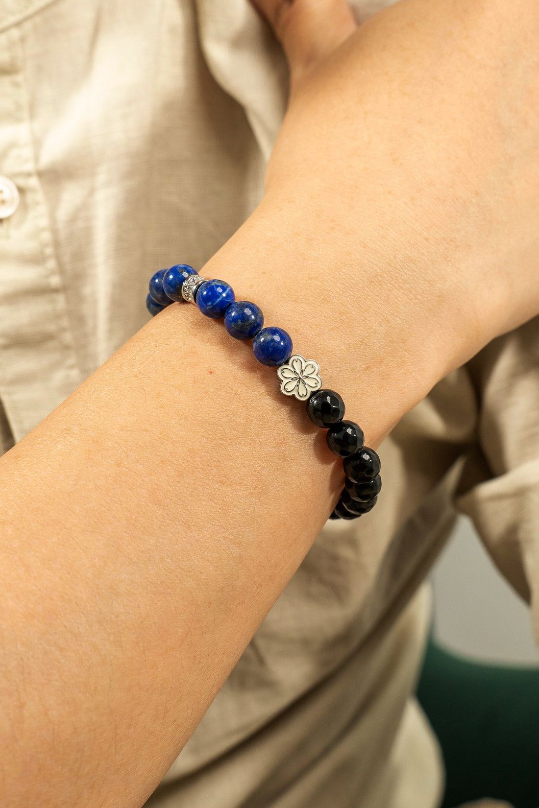 Birthstone Lazurite Bracelet - SEP - Quarter Eclipse - Mulstio - 8