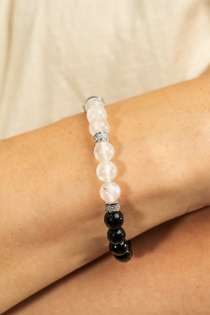 Birthstone Moonstone Bracelet - JUN - Quarter Ecilpse - Mulstio - 9
