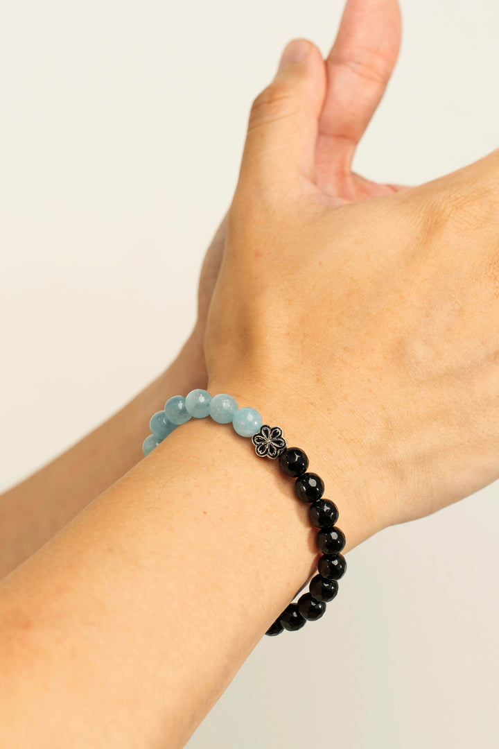 Mulstio Birthstone  Aquamarine  Bracelet - MAR - Half Eclipse 6