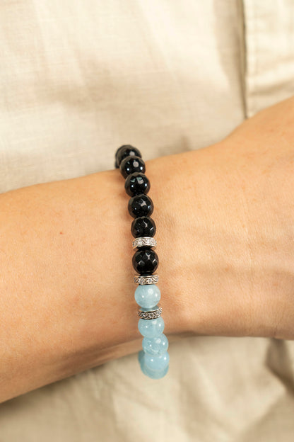 Mulstio Birthstone  Aquamarine  Bracelet - MAR - Half Eclipse 9