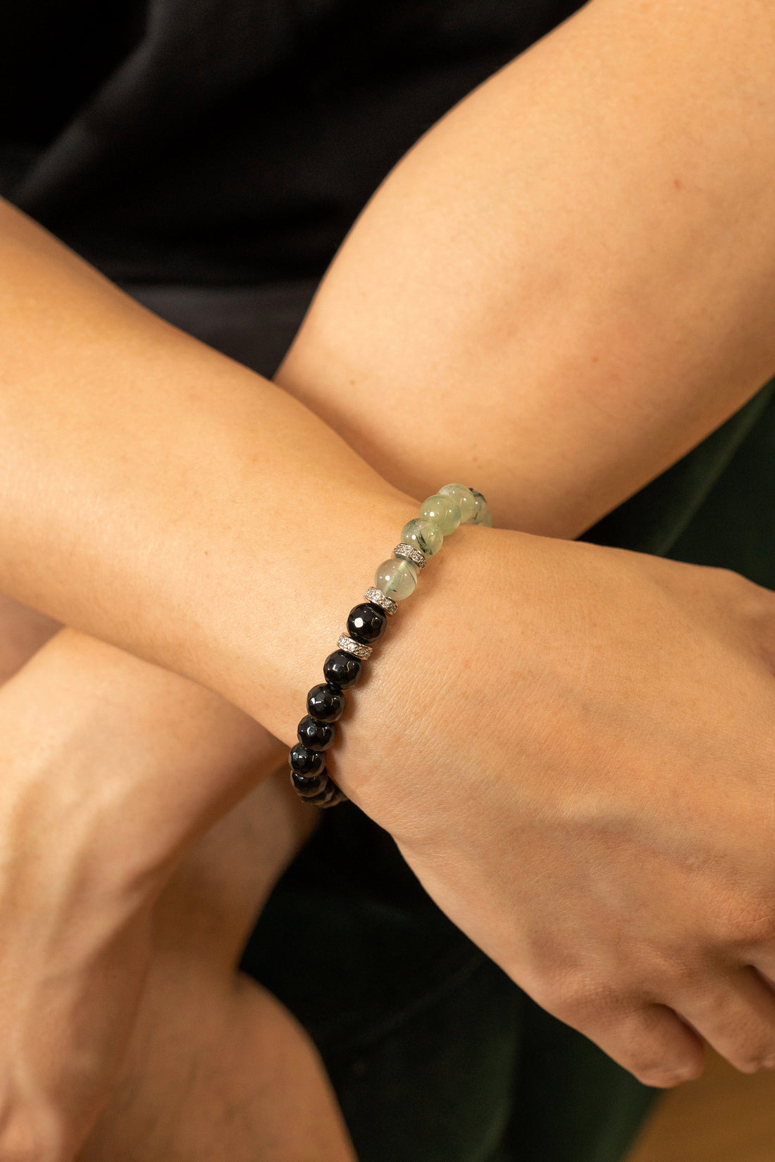 Birthstone Prehnite Bracelet - AUG - Half Eclipse - Mulstio -9