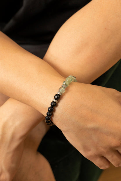 Birthstone Prehnite Bracelet - AUG - Half Eclipse - Mulstio -9