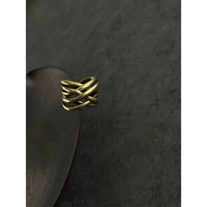 Endless Multi-Layer Coil Aura Protection Adjustable Ring in Gold or Silver