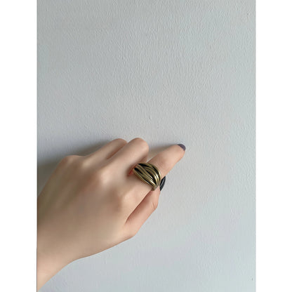 Endless Multi-Layer Coil Aura Protection Adjustable Ring in Gold or Silver