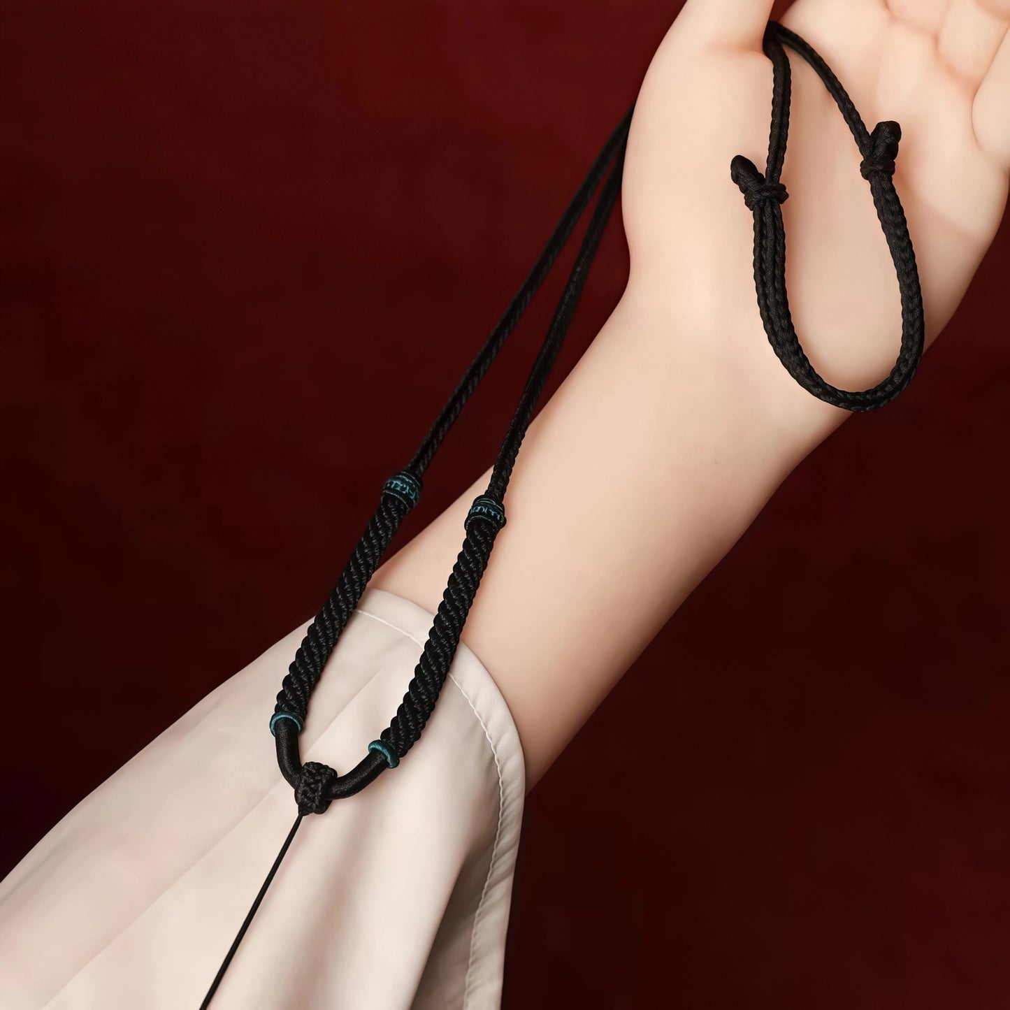 Exquisite Pattern Handwoven String Necklace - Adjustable Multi-Color Cord