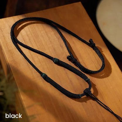 Exquisite Pattern Handwoven String Necklace - Adjustable Multi-Color Cord