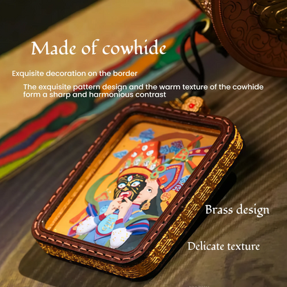 Adjustable Leather Cord Tibetan Thangka Pendant Wearing Demonstration - Mulstio Jewelry