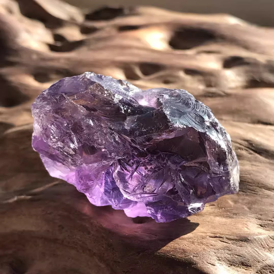 Natural Violet Purple Rabbit Hair Quartz Bracelet - Fuzzy Rutilated Amethyst Gemstone Beads for Wealth & Protection, 8-14mm Healing Crystal Jewelry