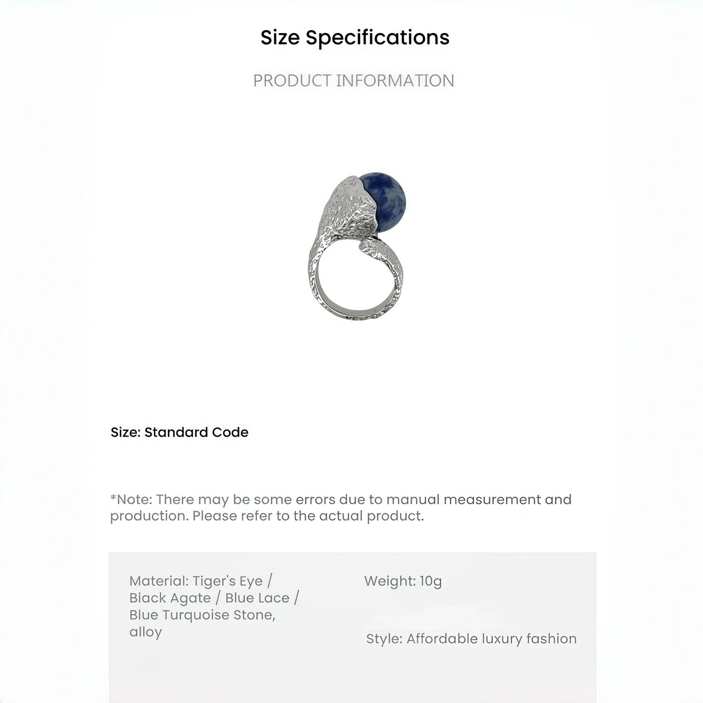 Abstract River Design Matte Silver Adjustable Ring（副本）