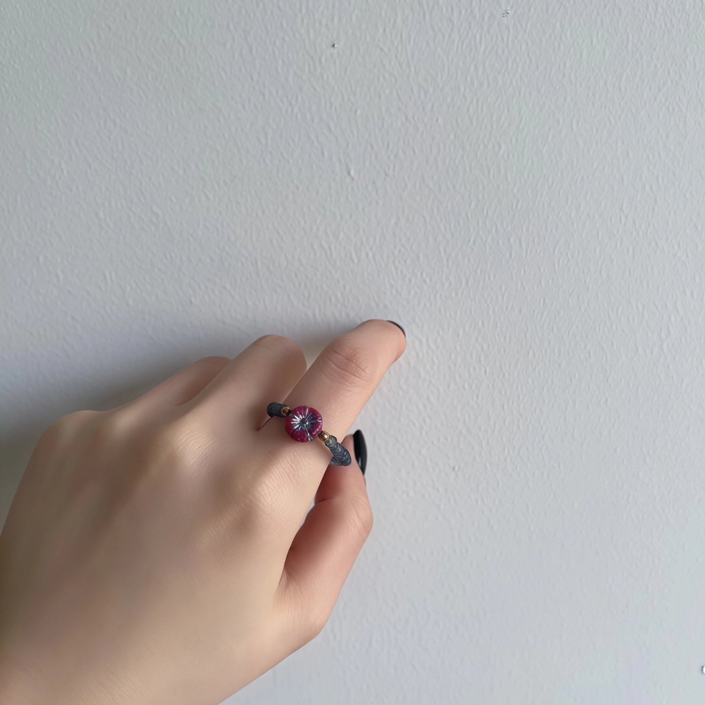 Picasso-Style Multicolor Gemstone Stretchable Ring