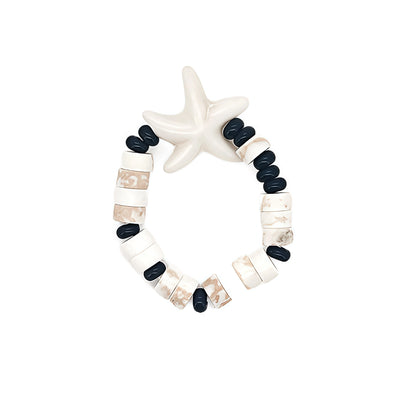 Picasso-Style Multicolor Gemstone Stretchable Ring