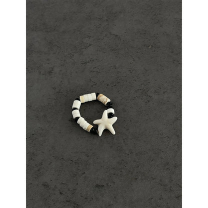 Picasso-Style Multicolor Gemstone Stretchable Ring