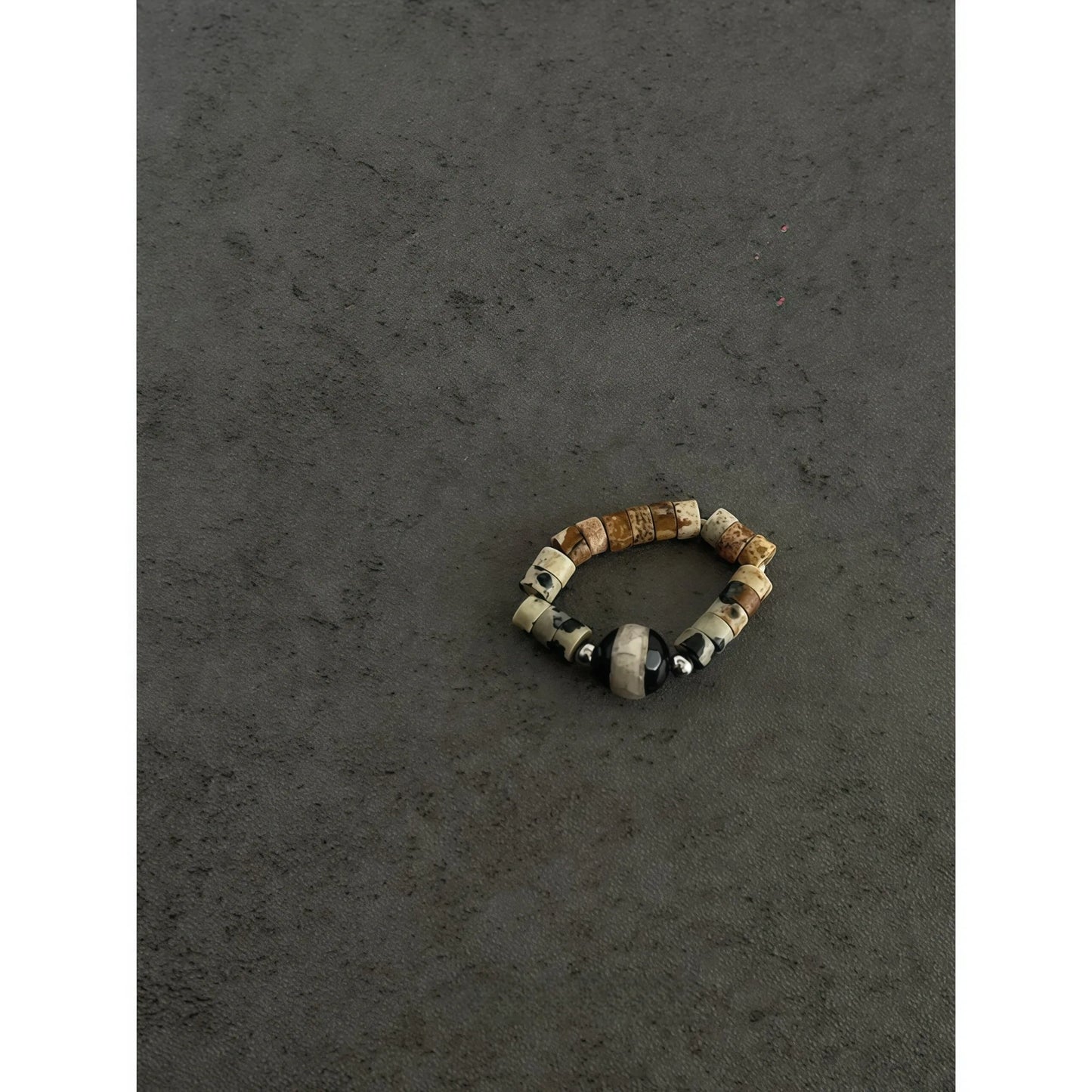 Picasso-Style Multicolor Gemstone Stretchable Ring