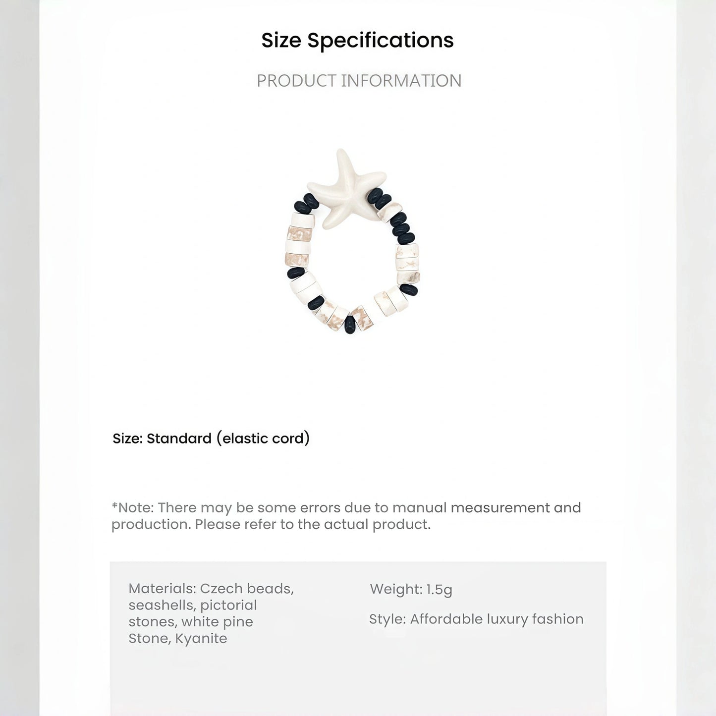 Picasso-Style Multicolor Gemstone Stretchable Ring