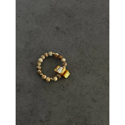 Picasso-Style Multicolor Gemstone Stretchable Ring