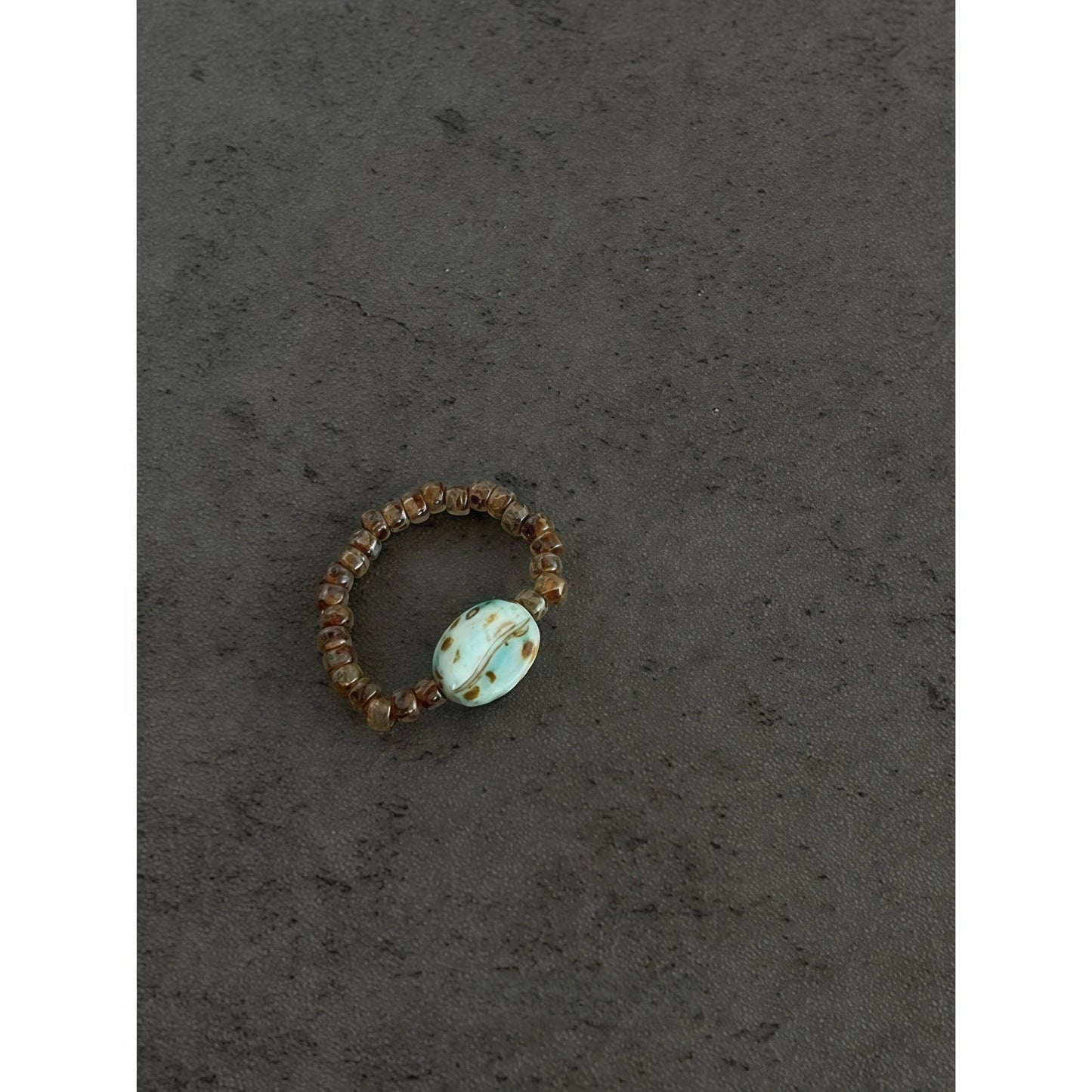 Picasso-Style Multicolor Gemstone Stretchable Ring