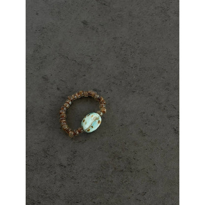 Picasso-Style Multicolor Gemstone Stretchable Ring