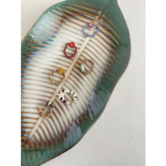 Picasso-Style Multicolor Gemstone Stretchable Ring