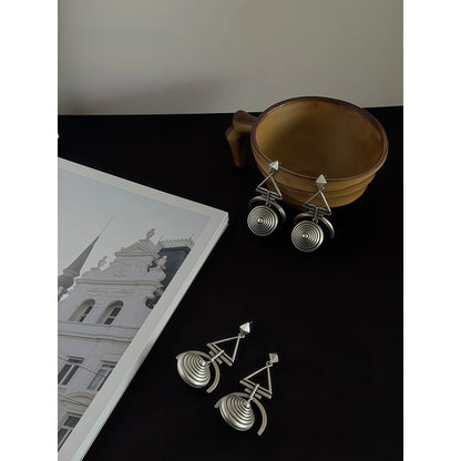 Pyramid (Earth Energy) & Sky Star Drop Earrings - Focus & Balance