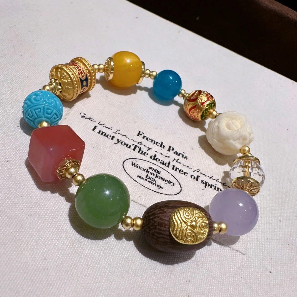 Total Harmony Multi-Gemstone Agate Healing Bracelet for Modern Women Empowerment