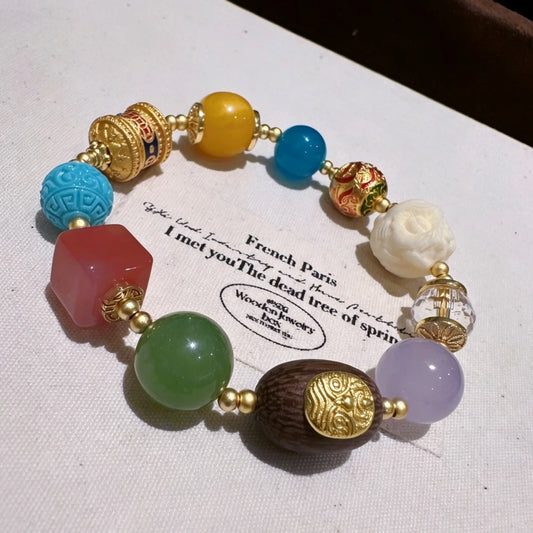 Total Harmony Multi-Gemstone Agate Healing Bracelet for Modern Women Empowerment