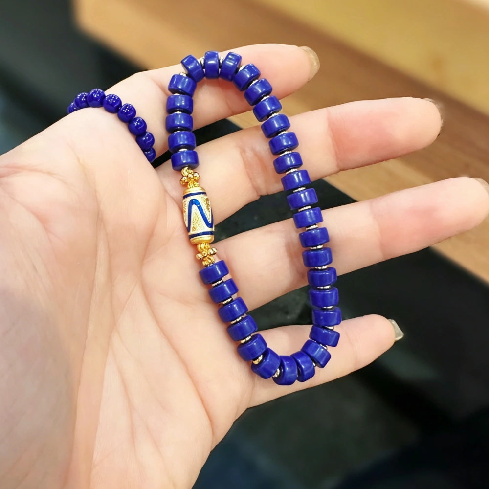 Lapis Lazuli Empowerment Bracelet with Natural Crystals for Wisdom Strength and Clarity Women's Crystal Healing Jewelry by Mulstio