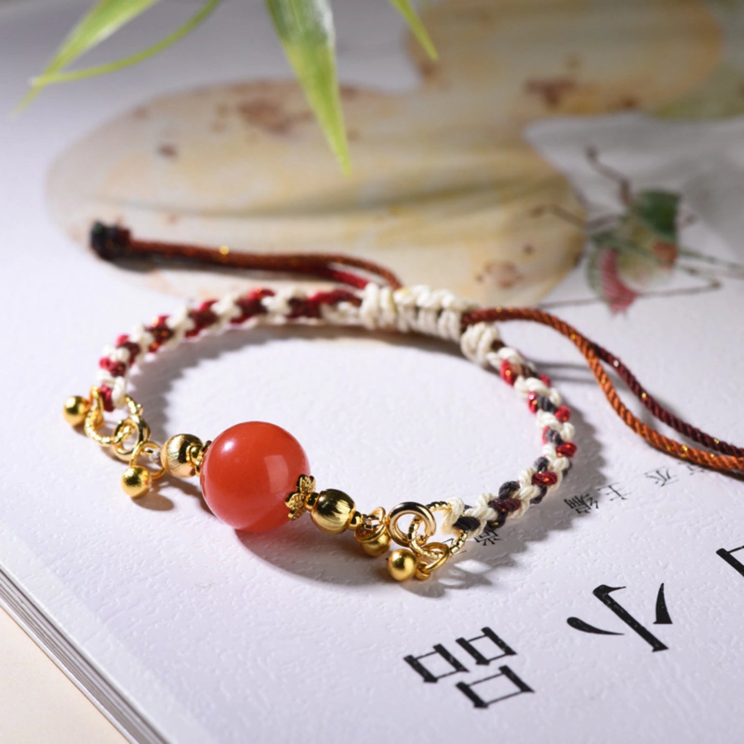 Handmade Braided Red Nanhong Agate & Blue Lapis Lazuli Empowerment Bracelet Mulstio Heritage Collection