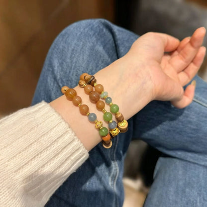 Vintage Multi Gemstone Beaded Necklace Healing Quartz Empowerment Jewelry for Women