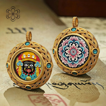 Zahi Lhamo Thangka  Pendant Protection & Fortune Talisman Necklace Car Charm