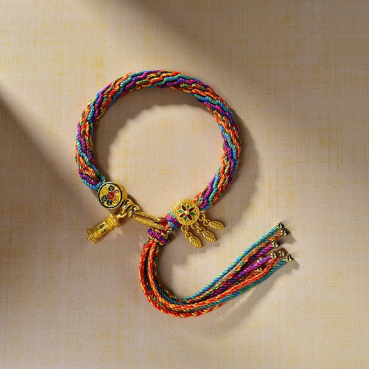 Tibetan Buddhist Mantra Bracelet - Wealth, Compassion & Protection