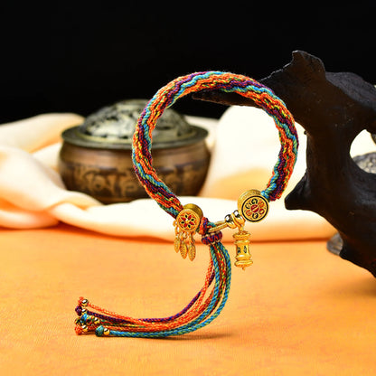 Tibetan Buddhist Mantra Bracelet - Wealth, Compassion & Protection