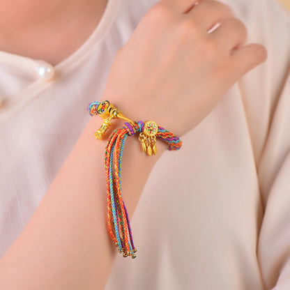 Tibetan Buddhist Mantra Bracelet - Wealth, Compassion & Protection