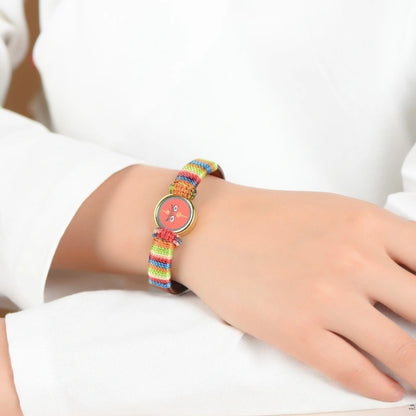 Tibetan Five Jambhala Wealth Eye Gau Box Handwoven Bracelet - Tangka Art, All-Around Prosperity & Protection