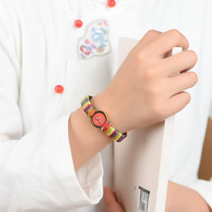 Tibetan Five Jambhala Wealth Eye Gau Box Handwoven Bracelet - Tangka Art, All-Around Prosperity & Protection