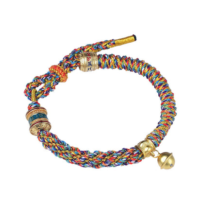 Tibetan Style Colorful Corn Knot Braided Lucky Cotton Bracelet