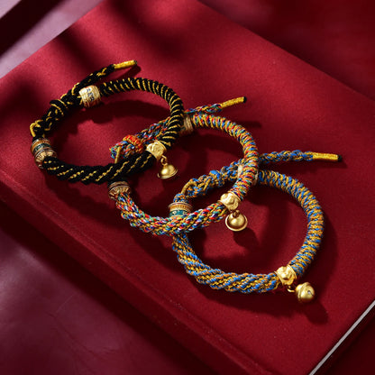 Tibetan Style Colorful Corn Knot Braided Lucky Cotton Bracelet