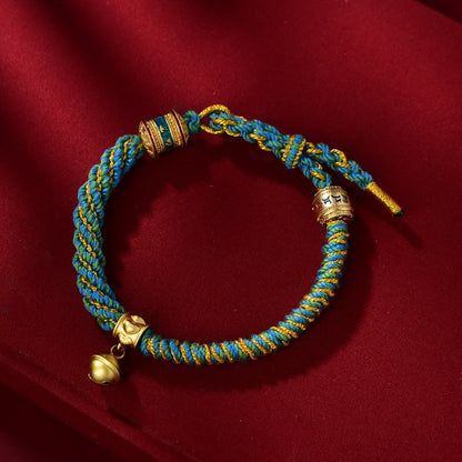 Tibetan Style Colorful Corn Knot Braided Lucky Cotton Bracelet