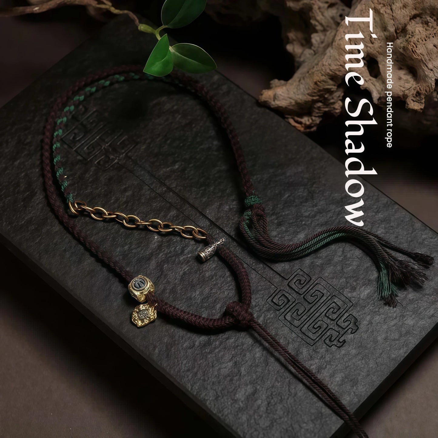 Tibetan Asymmetric Mixed Metal & Braided String Necklace - Custom Pendant Cord