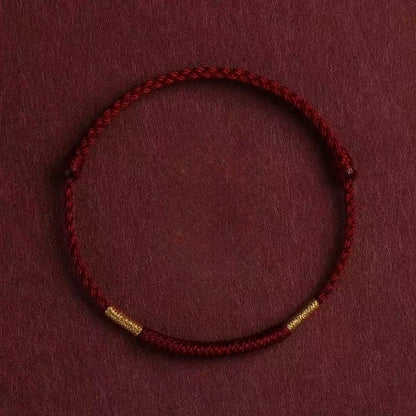 Vajra Knot Lucky String Bracelet / Anklet (3 Colors) - Earth Element, Good Luck & Protection