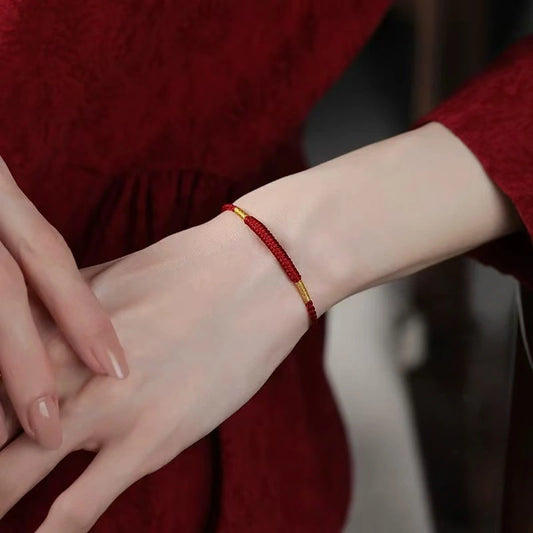 Vajra Knot Lucky String Bracelet / Anklet (3 Colors) - Earth Element, Good Luck & Protection